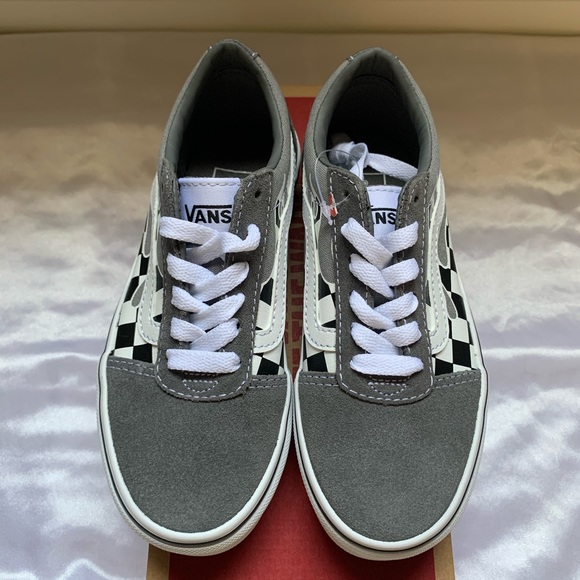 Vans Youth Size 1 Ward Flame Check Shoes - Picture 2 of 8